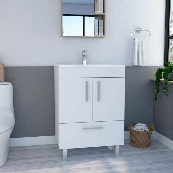 Depot E-Shop Essential Single Bathroom Vanity, White DE-MLB6755